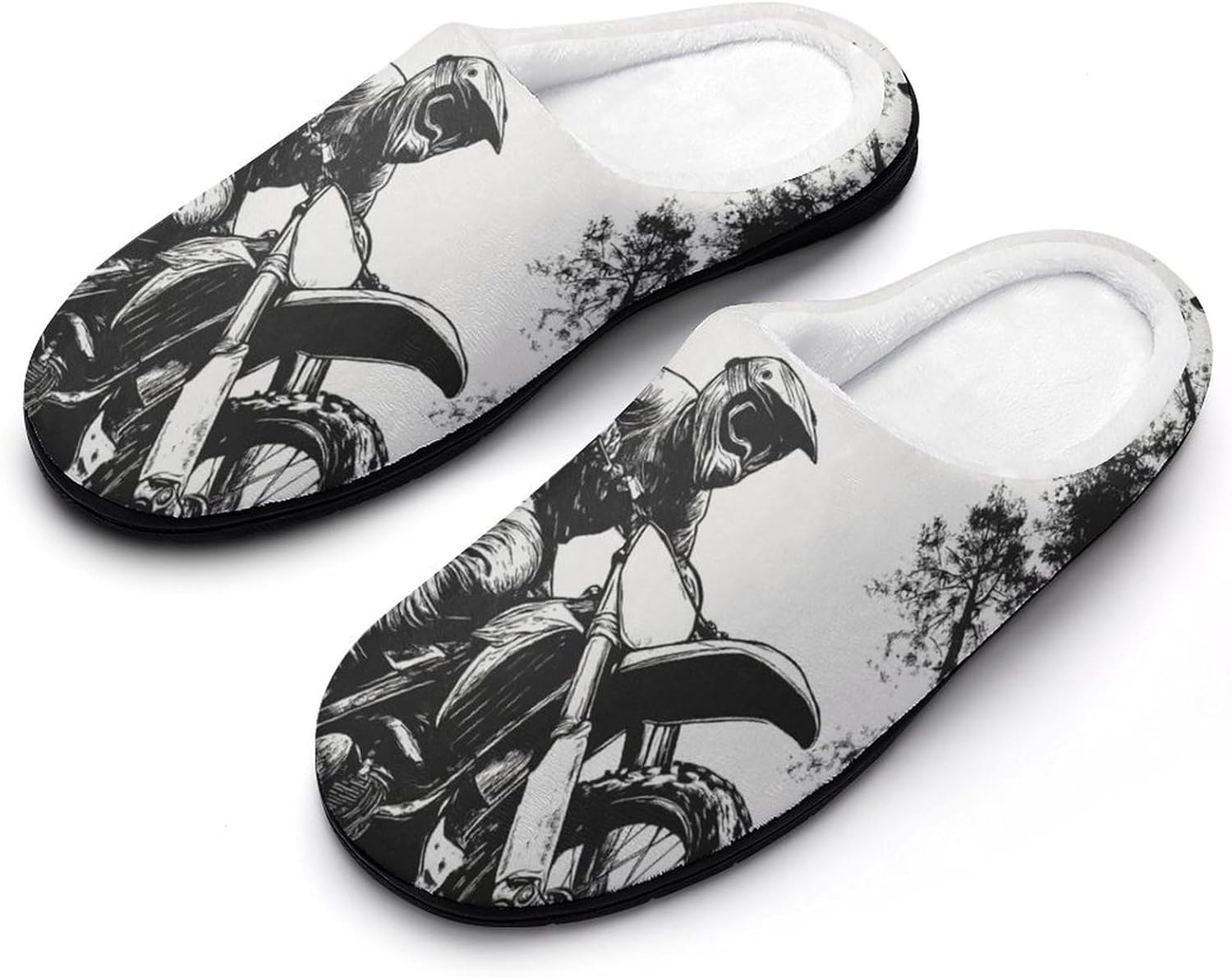 

Мужские домашние тапочки KKdskkds с черепами и фиолетовыми цветами, хлопковые, противоскользящие, уютные, теплые, дышащие