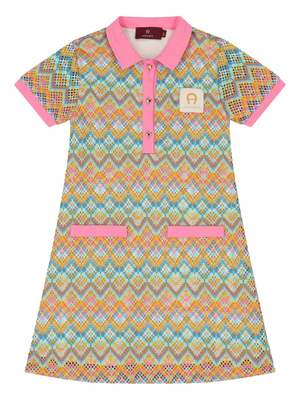 

Платье с воротником поло Aigner Kids, розовый