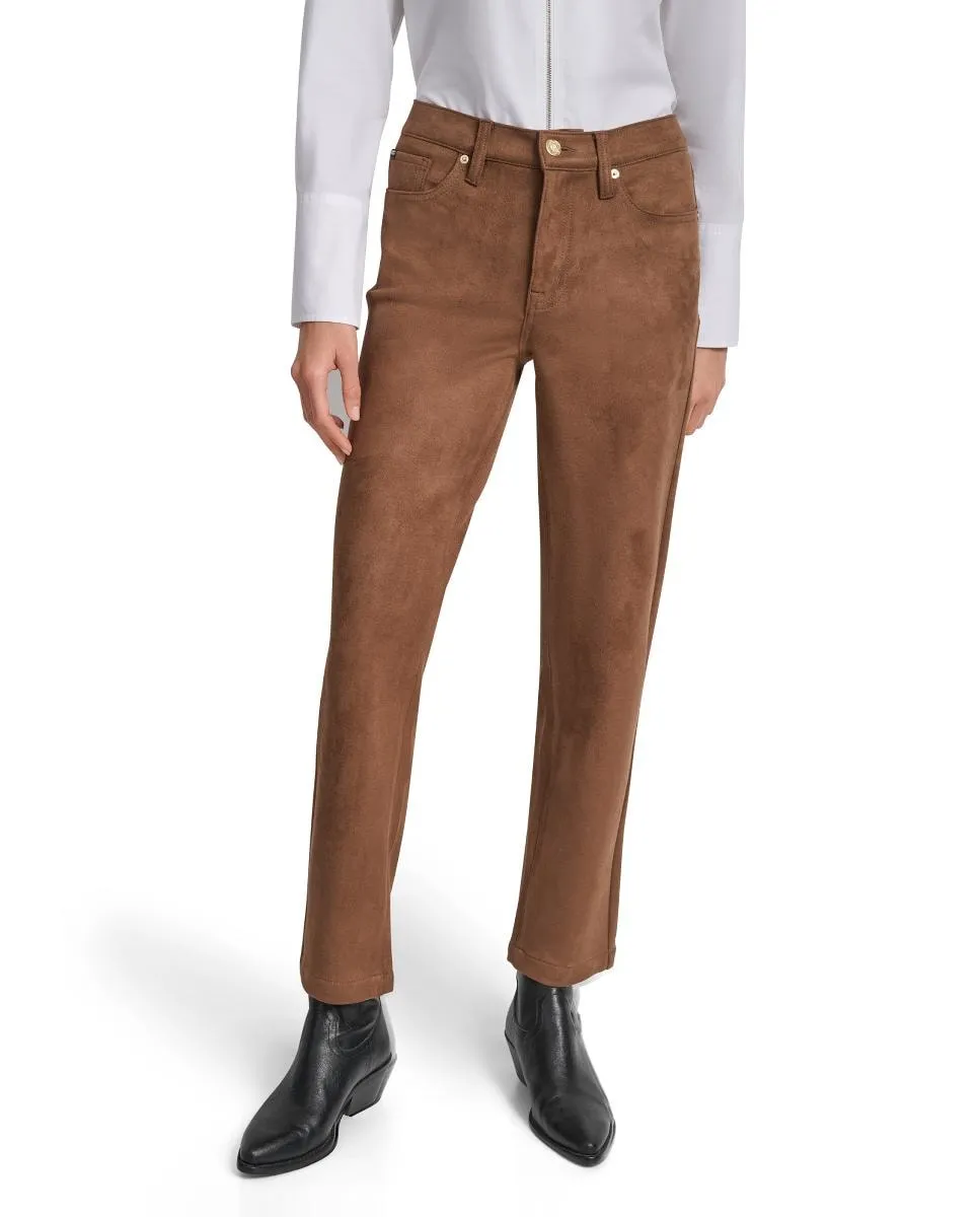 

Женские брюки из замши Dkny Jeans, коричневый