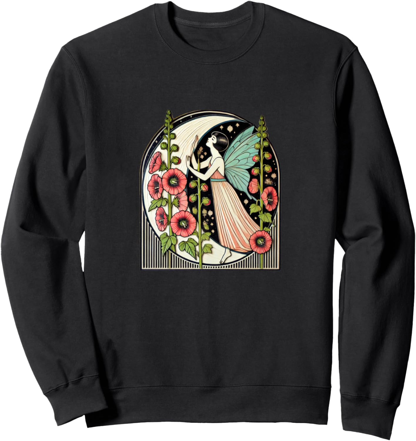 

Красивая толстовка с изображением цветочной феи Retro Garden Love Bubb, черный