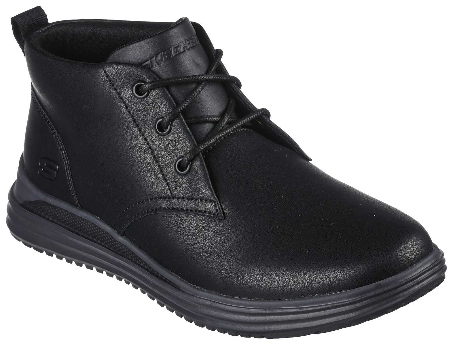 

Ботинки Skechers на шнуровке "PROVEN-YERMO", блестящие, черный