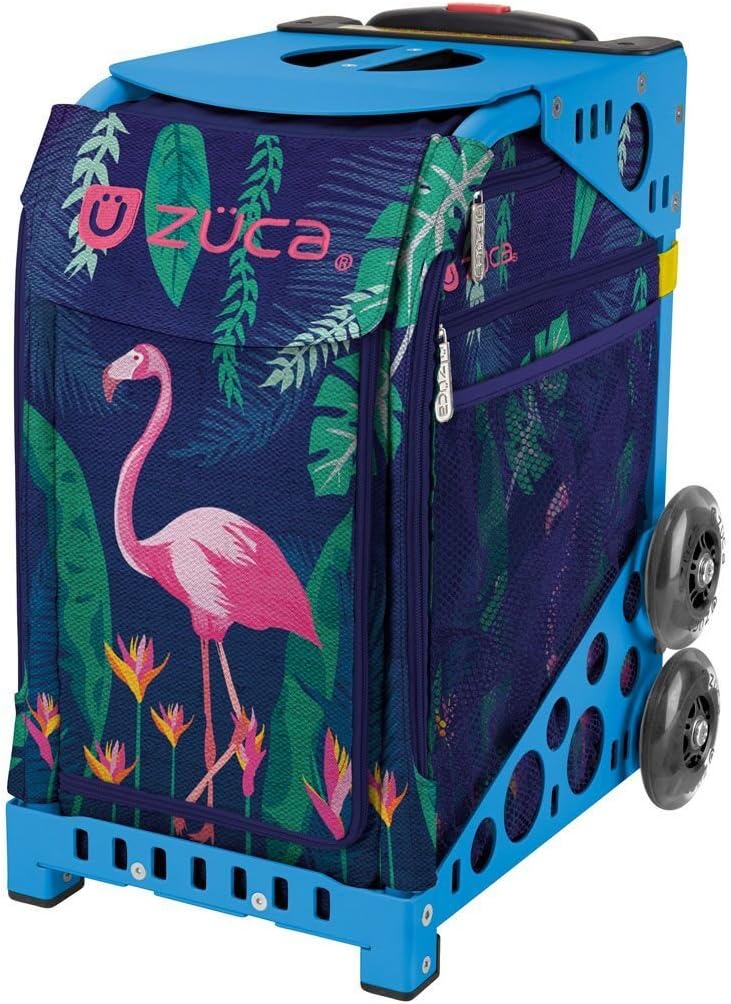

Спортивная сумка-вкладыш ZUCA Florida Flamingo с синей рамой и мигающими колесами