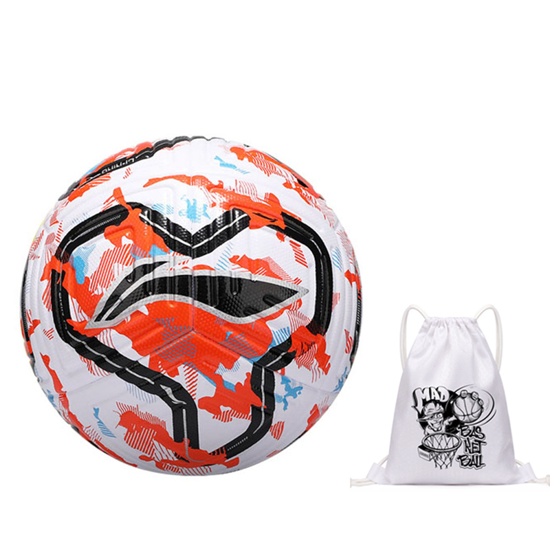 

LINING Размер 5 футбольный мяч TPU бесшовный термосклеивание Unisex белый оранжевый синий