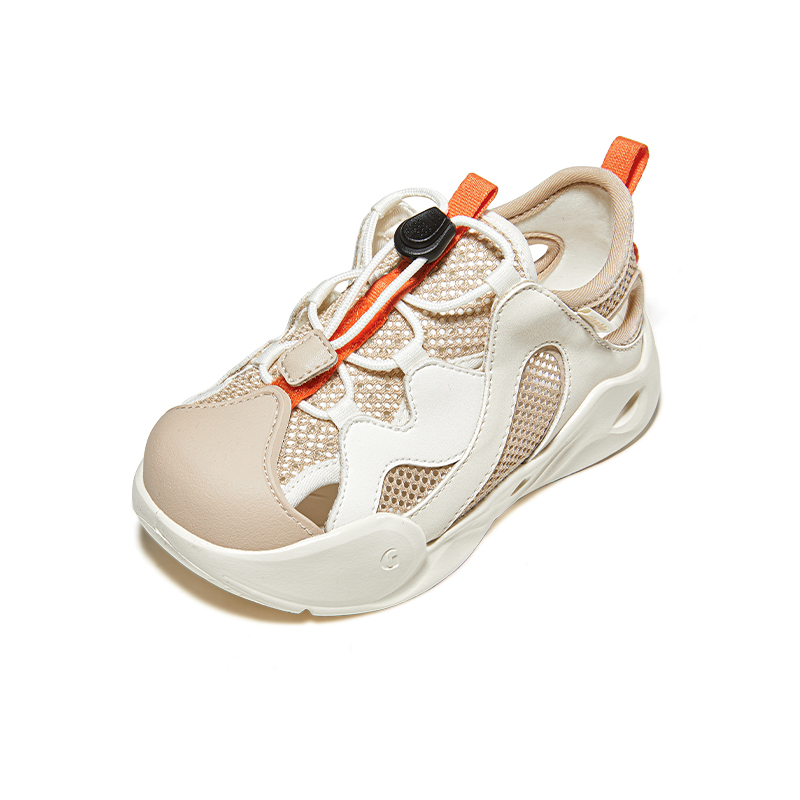 

Противоскользящие, износостойкие, дышащие низкие детские ботиночки для малышей GINOBLE, коричневый/белый/слоновая кость