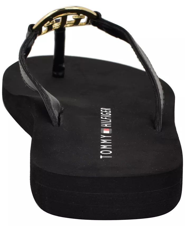 Женские шлепанцы Crelina Logo Flip Flop Tommy Hilfiger, черный — фото 3
