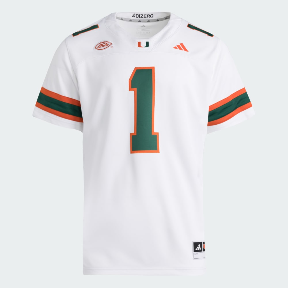 

Джерси Adidas Miami Hurricanes Premier Away Football Jersey, белый