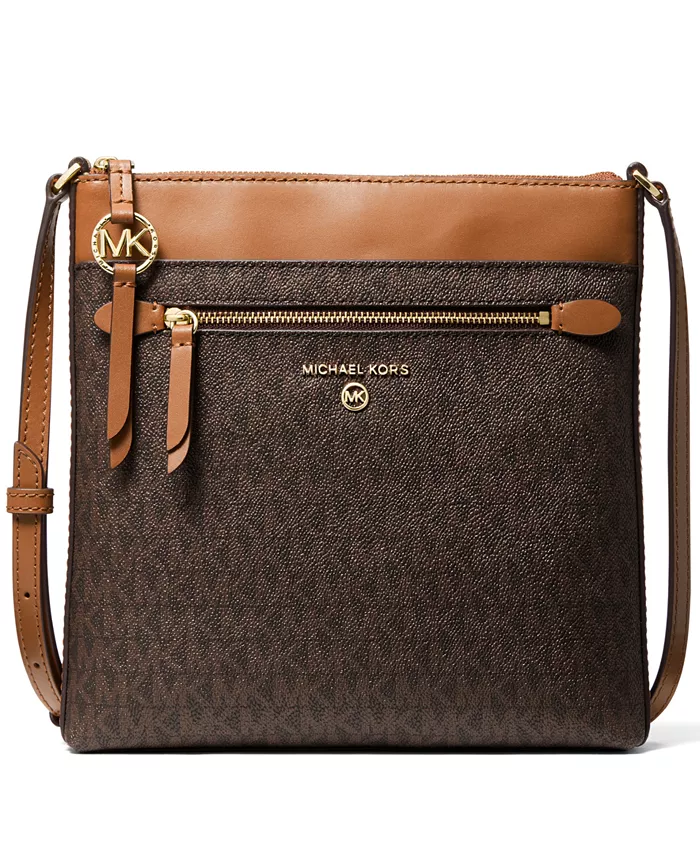 

Логотип Jet Set Charm Small North South Плоская Сумка Через Плечо Michael Kors, коричневый