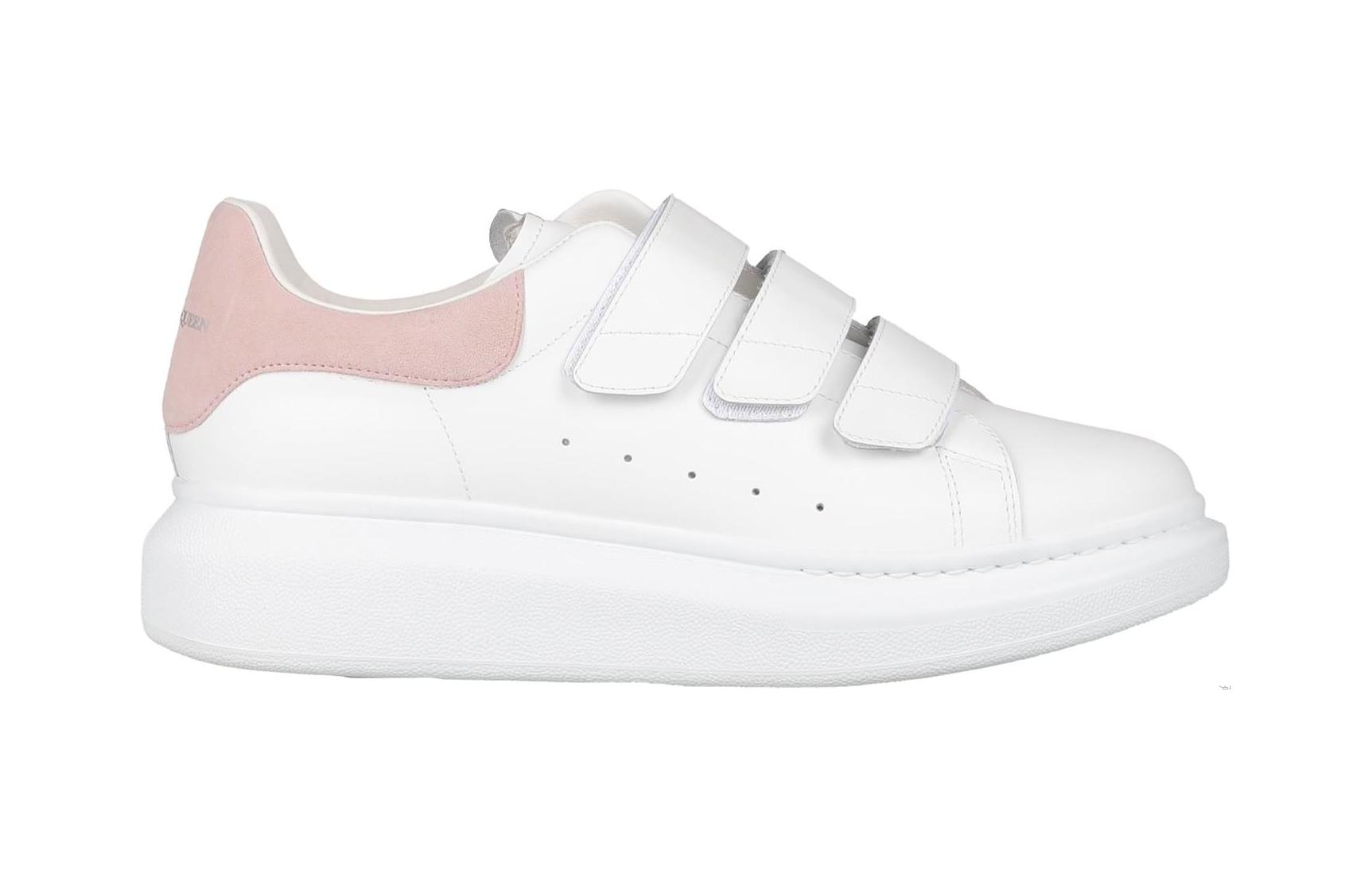 Alexander McQueen Кеды Oversized Low top Stylish Skateboarding Shoes White Pink Children Aged 3 7 Years Old — фото 3