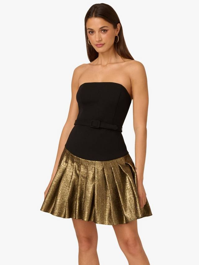 

Мини-платье Adrianna By Jacquard Adrianna Papell, Black/Gold