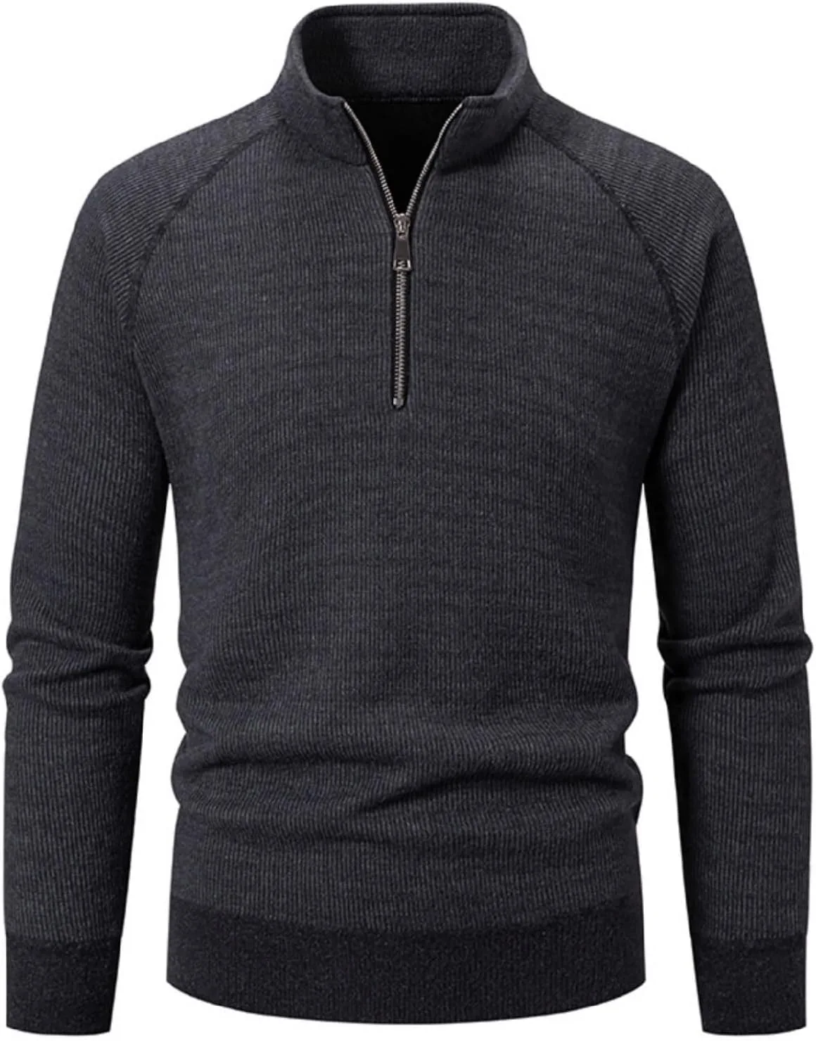 

Толстовка Quarter Zip мужская Slim Fit легкая вязаная с воротником-стойкой RODYETQQ