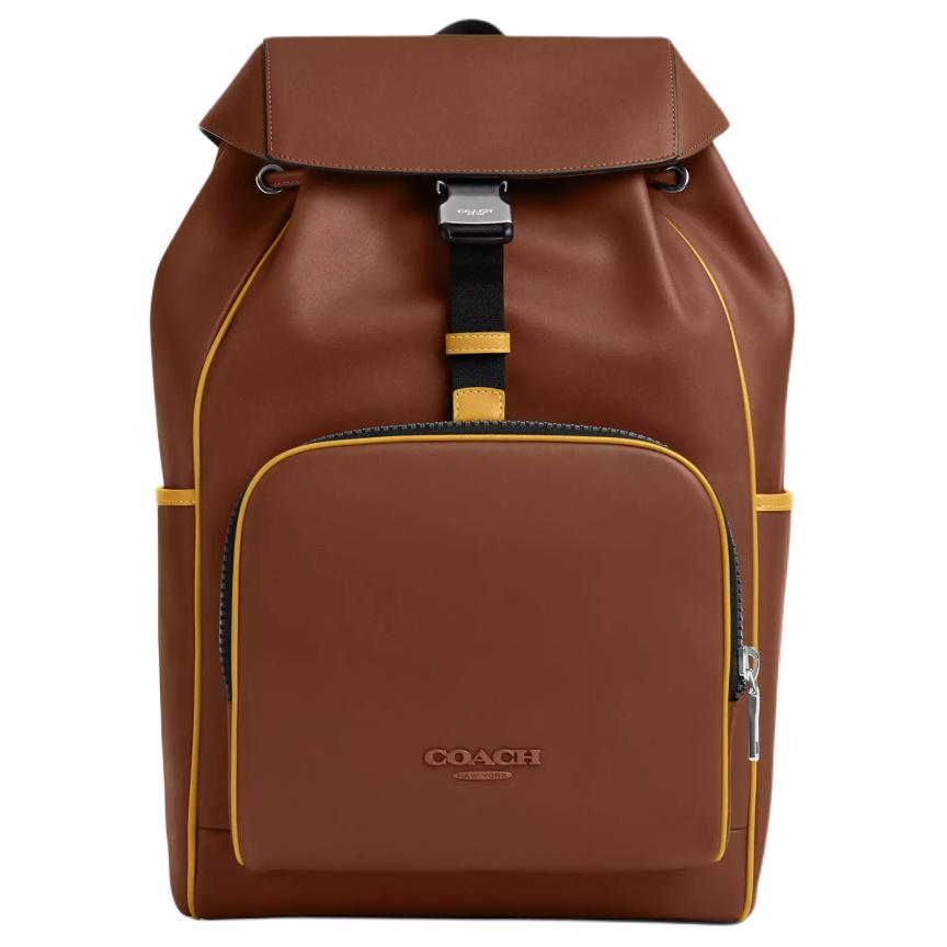 

Гладкий кожаный рюкзак среднего размера мужской седловидный COACH