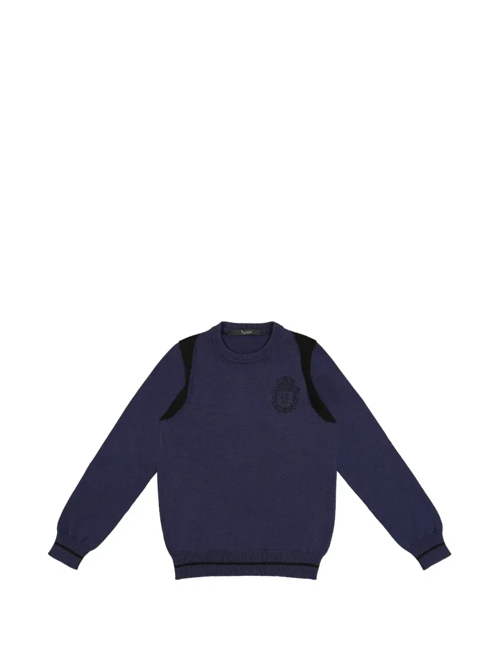 Свитер с круглым вырезом Crest Billionaire Kids, синий