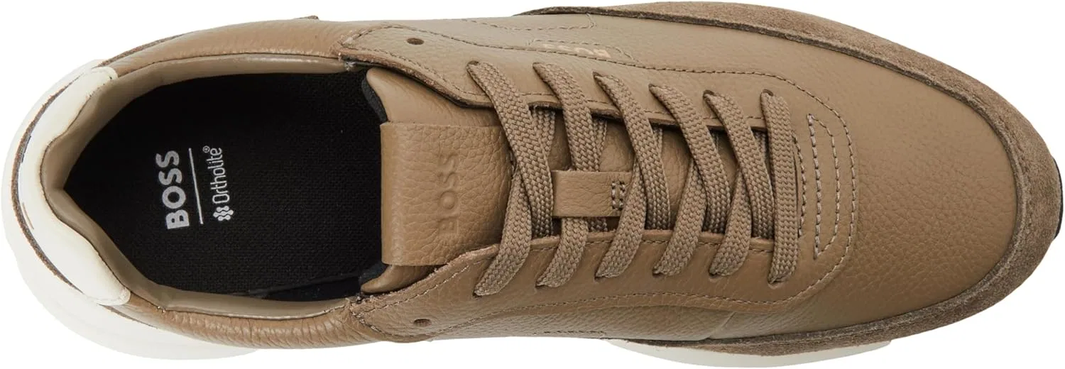 Мужские кроссовки BOSS Vinston_Runn_sdgrlt, Dark Beige — фото 3