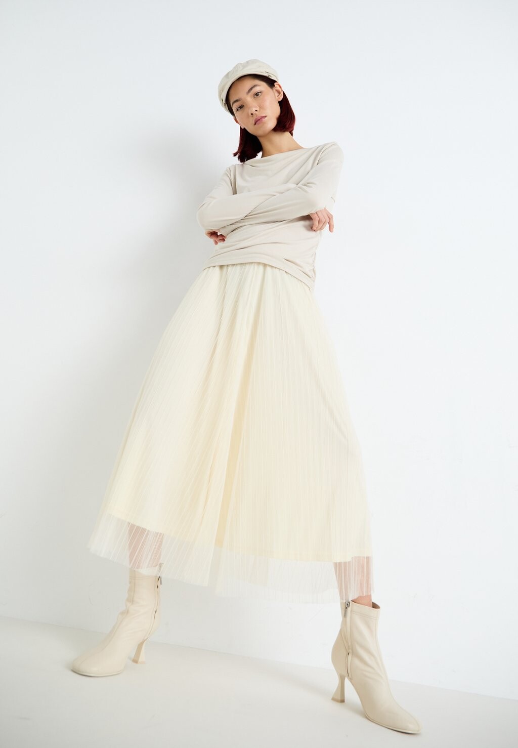 

Юбка А-силуэта ONLLAVINA SKIRT ONLY, молочный