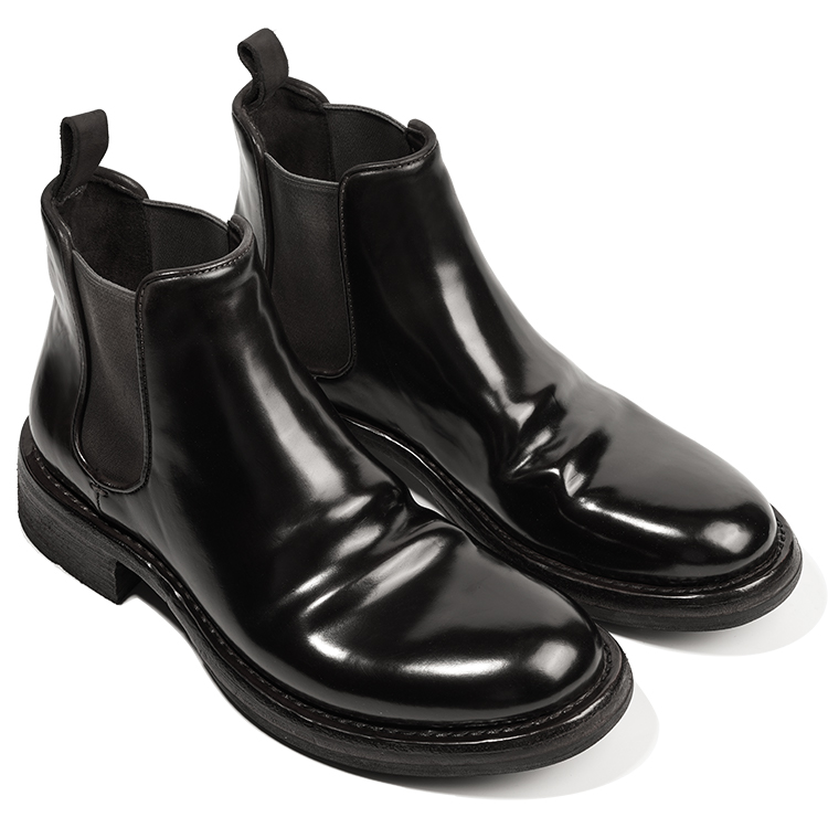 Dreambox Дримбо короткие черные глянцевые челси на каблуке 3,5 см, цвет Black Shiny — фото 4