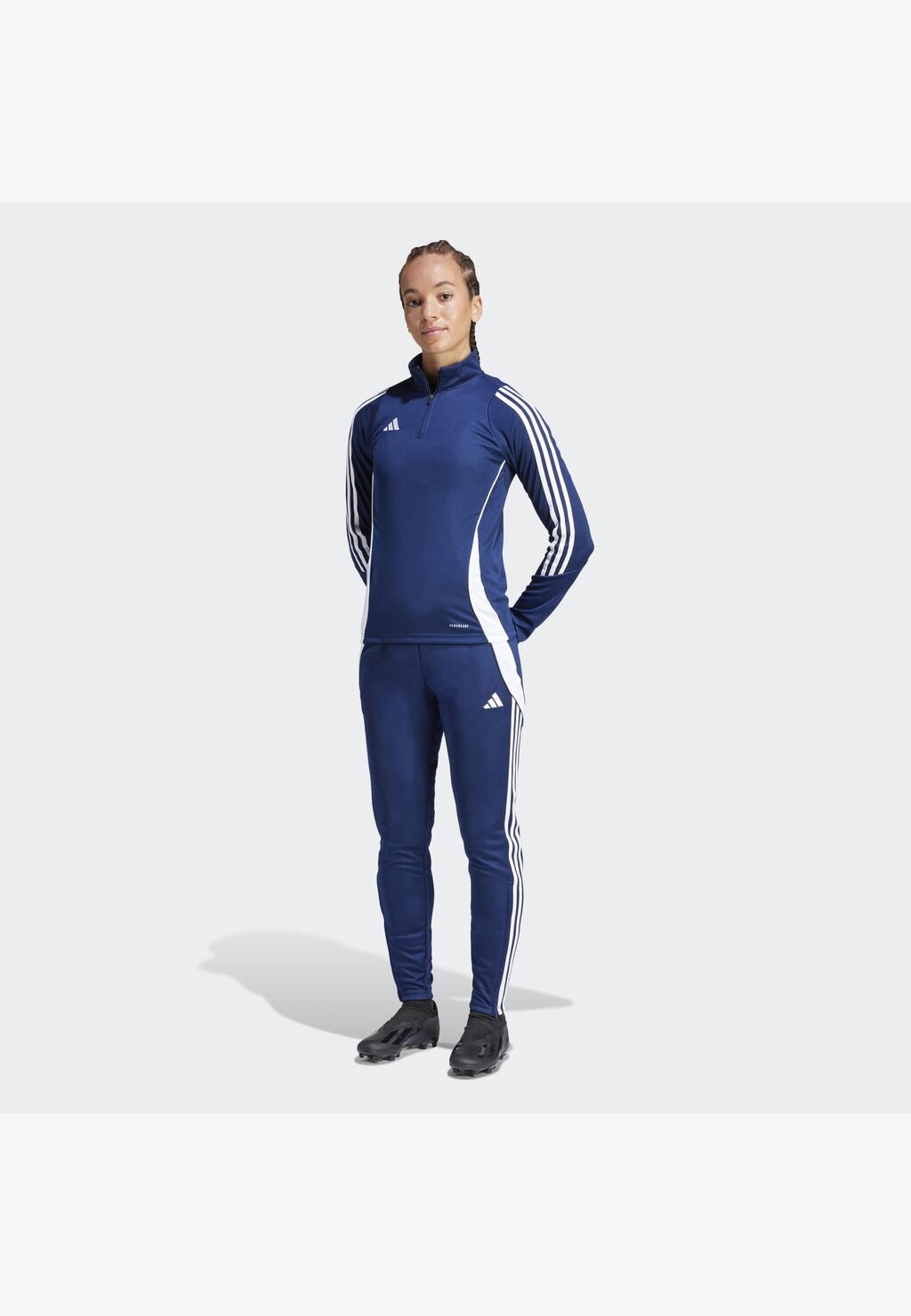 Брюки для бега TIRO24 adidas Performance, цвет team navy blue 2/white — фото 2