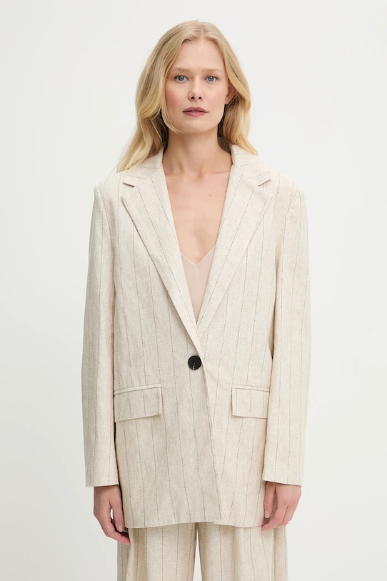 

Жакет с добавлением льна Answear.Lab, бежевый