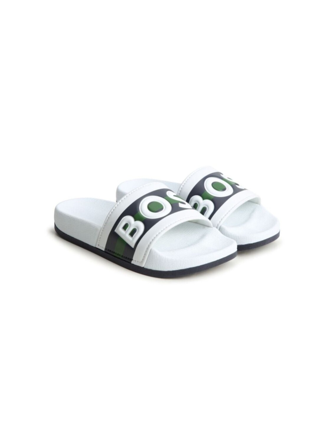 

BOSS Kidswear шлепанцы с тисненым логотипом, белый