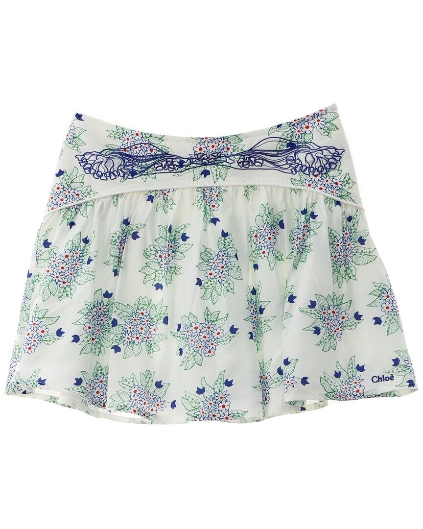 

Юбка Chloe из смесового шелка Chloé, белый