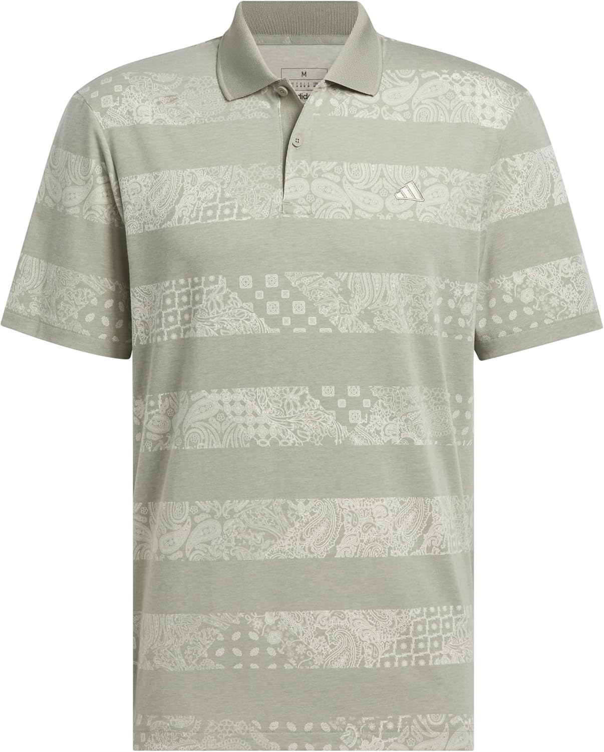 

Поло с коротким рукавом Adidas Golf GO-TO с принтом «пейсли», серебряный