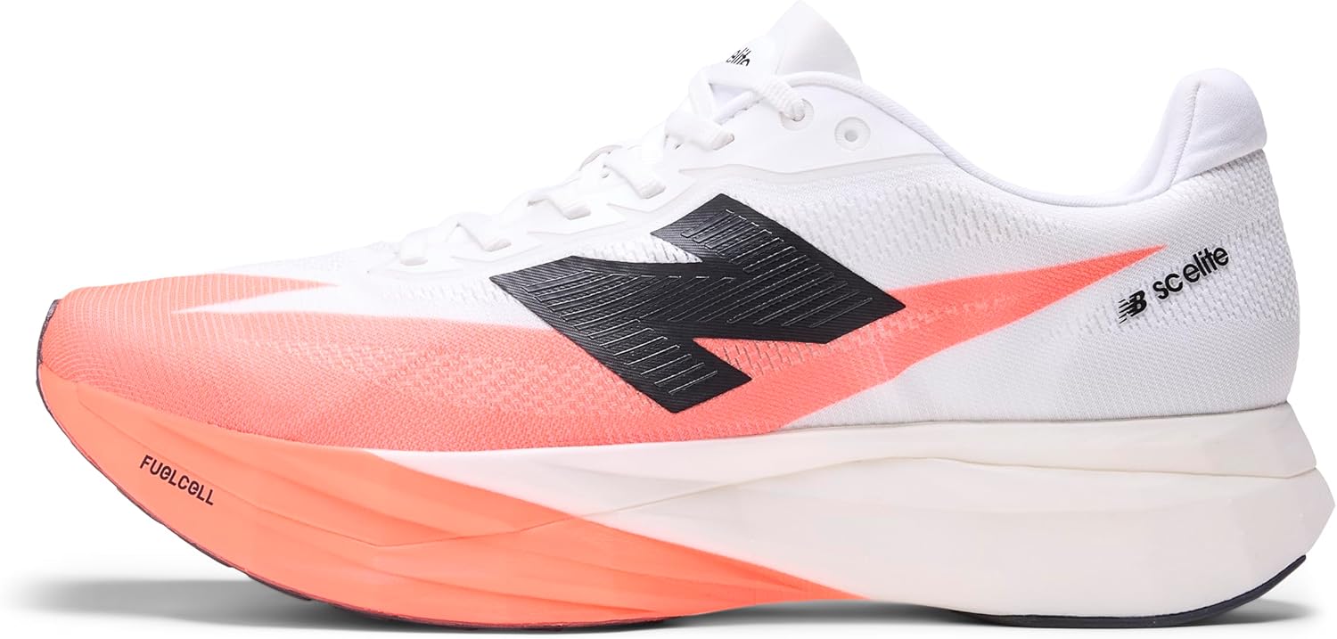 Мужские кроссовки New Balance FuelCell Supercomp Elite V5, белый/черный/красный — фото 2