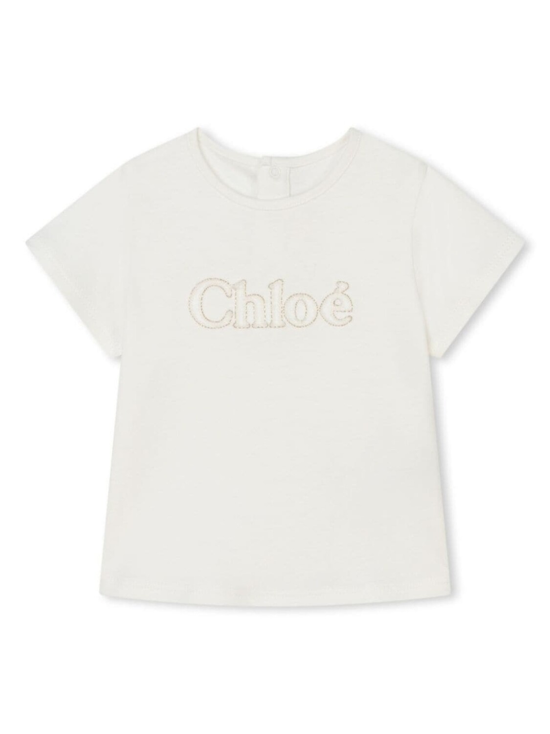 

Chloé Kids футболка с логотипом, белый