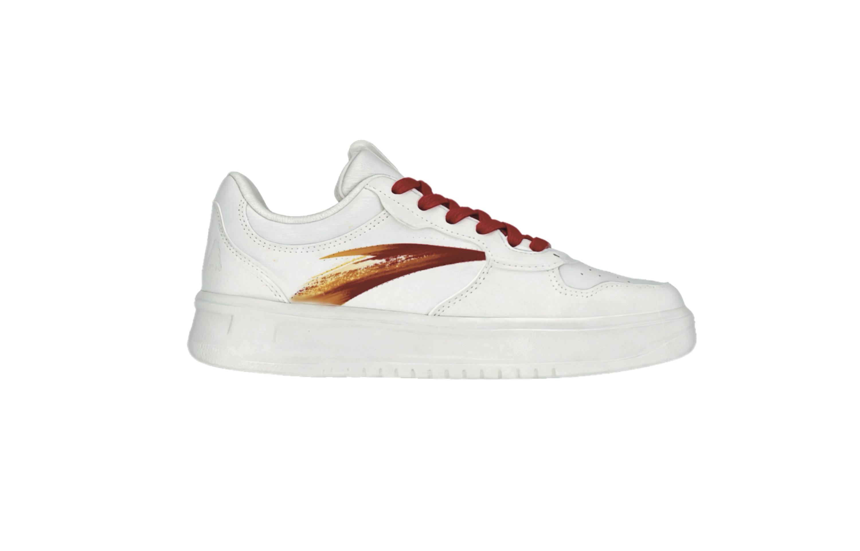 ANTA Легкие нескользящие лоу-топ скейтборд-кроссовки Unisex White Red — фото 3