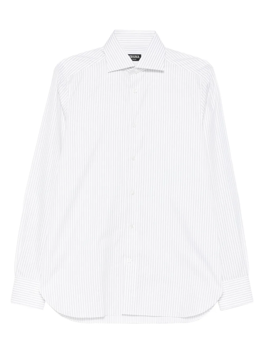 

Полосатая рубашка Zegna, белый