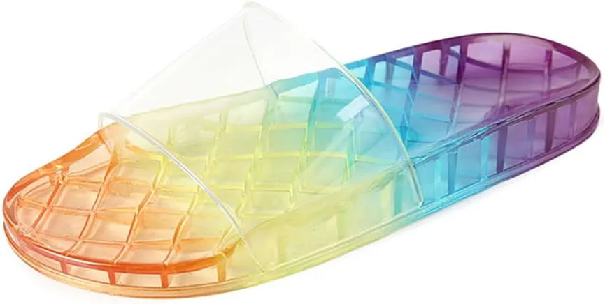 Summer Bathroom Shower Home Couple Crystal Slippers, Transparent Indoor Men's and Women's Anti slip Thick Sole Plastic Slippers Comfortable Walking Сандалии BYDZKJ — фото 2