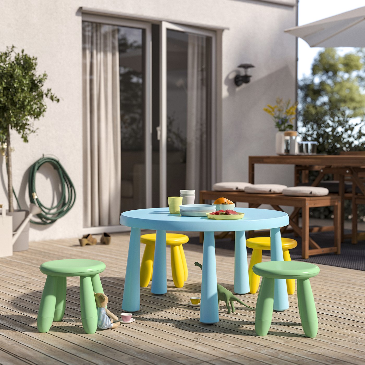 Детское кресло, для использования в помещении/на улице/светло-зеленое IKEA Mammut — фото 4