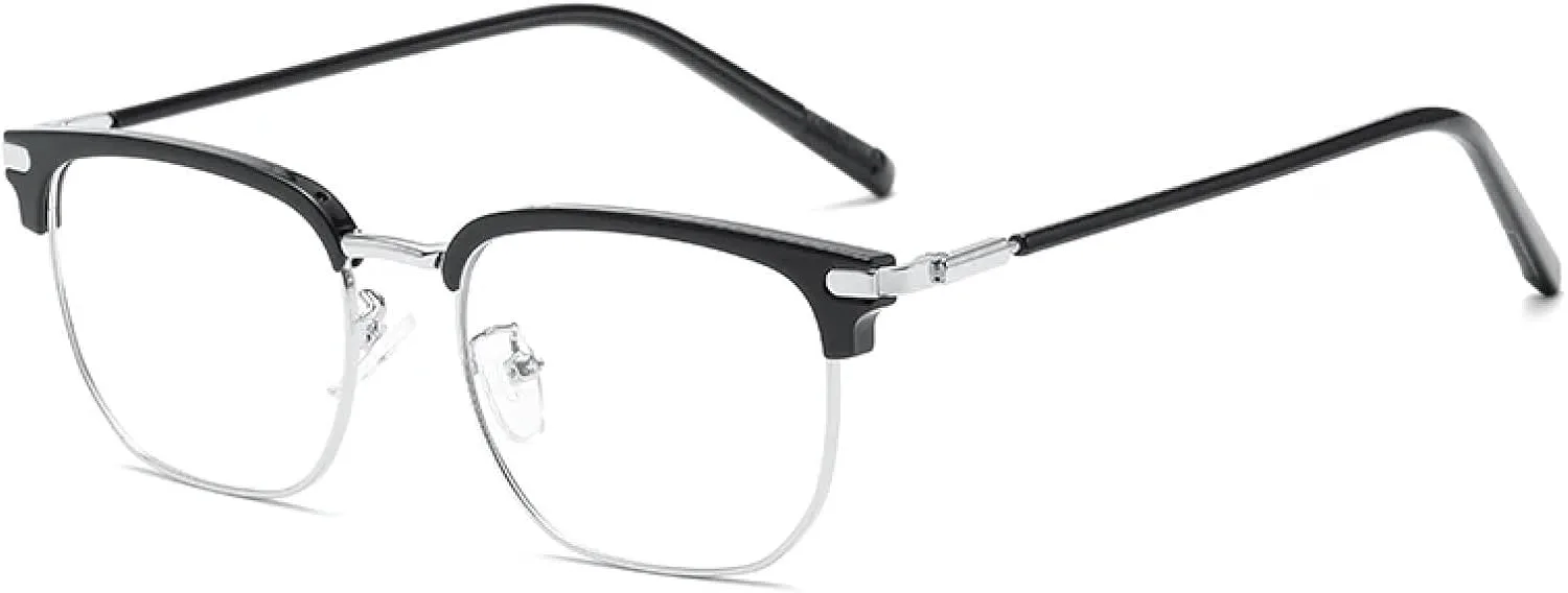 

Солнцезащитные очки с защитой от УФ-излучения UV400 | Плоская оправа | Для женщин и мужчин | Для занятий спортом на открытом воздухе и вождения DSVIGF, Black Silver