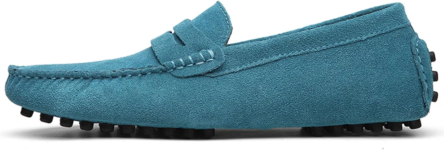 

Мужские лоферы WUIWUIYU, повседневные слипоны, мягкие пенни-лоферы для мужчин, легкие замшевые большие размеры, обувь для вождения, мокасины