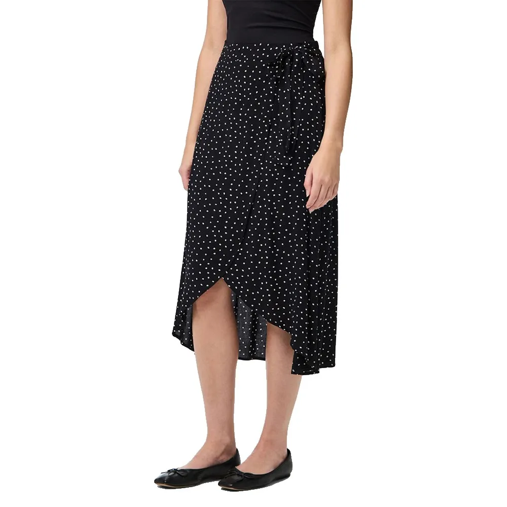 

Юбка Pieces Tala Wrap midi skirt, черный