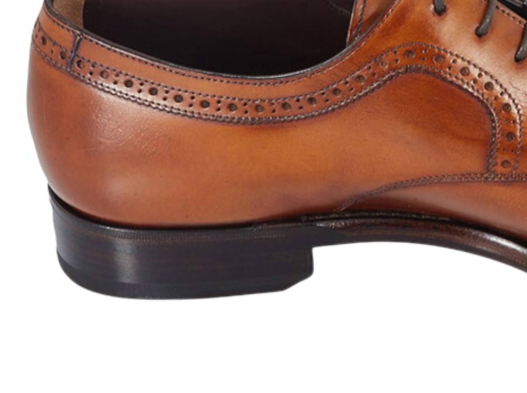 Мужские кожаные туфли дерби Tullio коричневого цвета Salvatore Ferragamo, коричневый — фото 2
