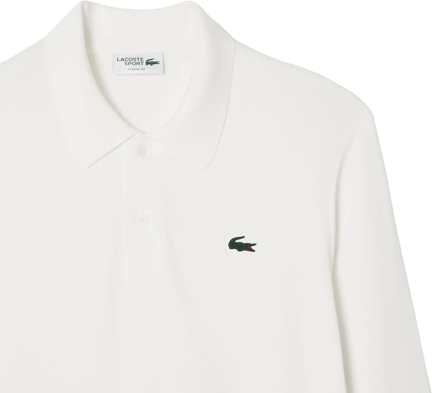 Свитер Lacoste мужской с воротником поло, эластичный, для гольфа, цвет Мука — фото 2