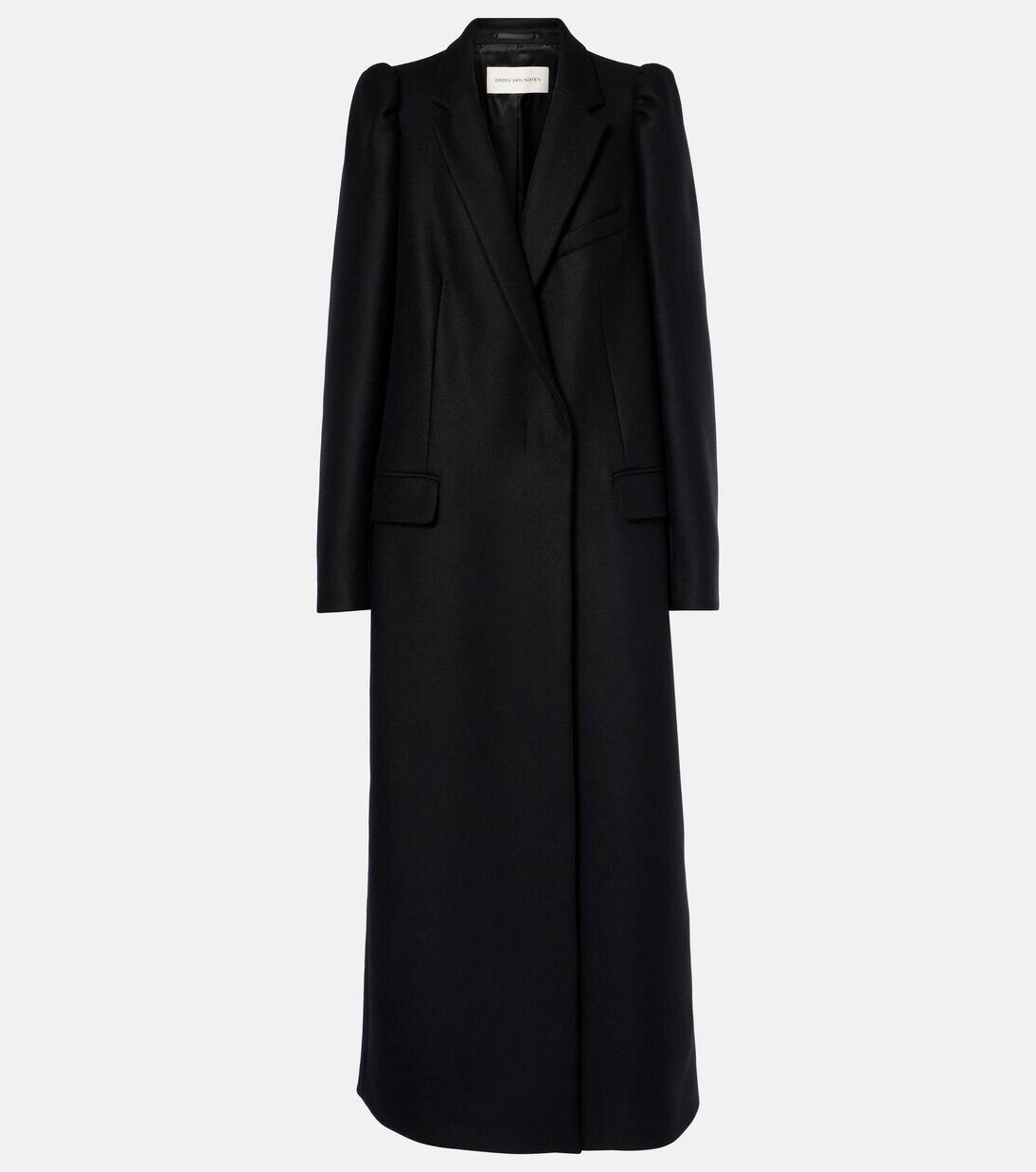 

Пальто из смесовой шерсти Dries Van Noten, черный