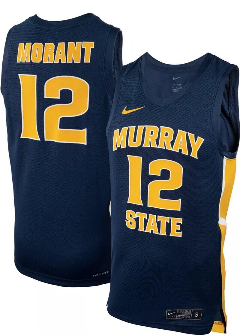 

Мужская баскетбольная майка Nike Murray State Racers Ja Morant #12 темно-синего цвета