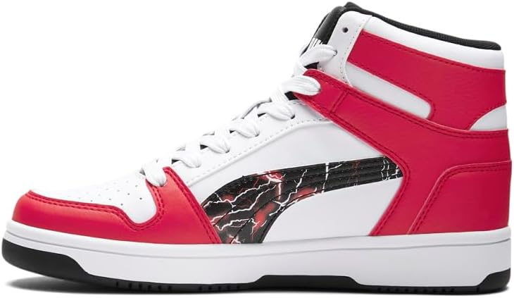 Кроссовки Puma Unisex-Child Rebound Layup Mid (для больших детей), черный/красный — фото 3