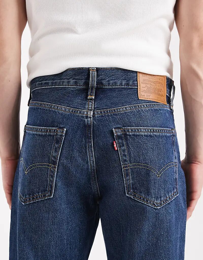 Джинсы Levi's 568 свободного кроя прямого кроя темного цвета — фото 4