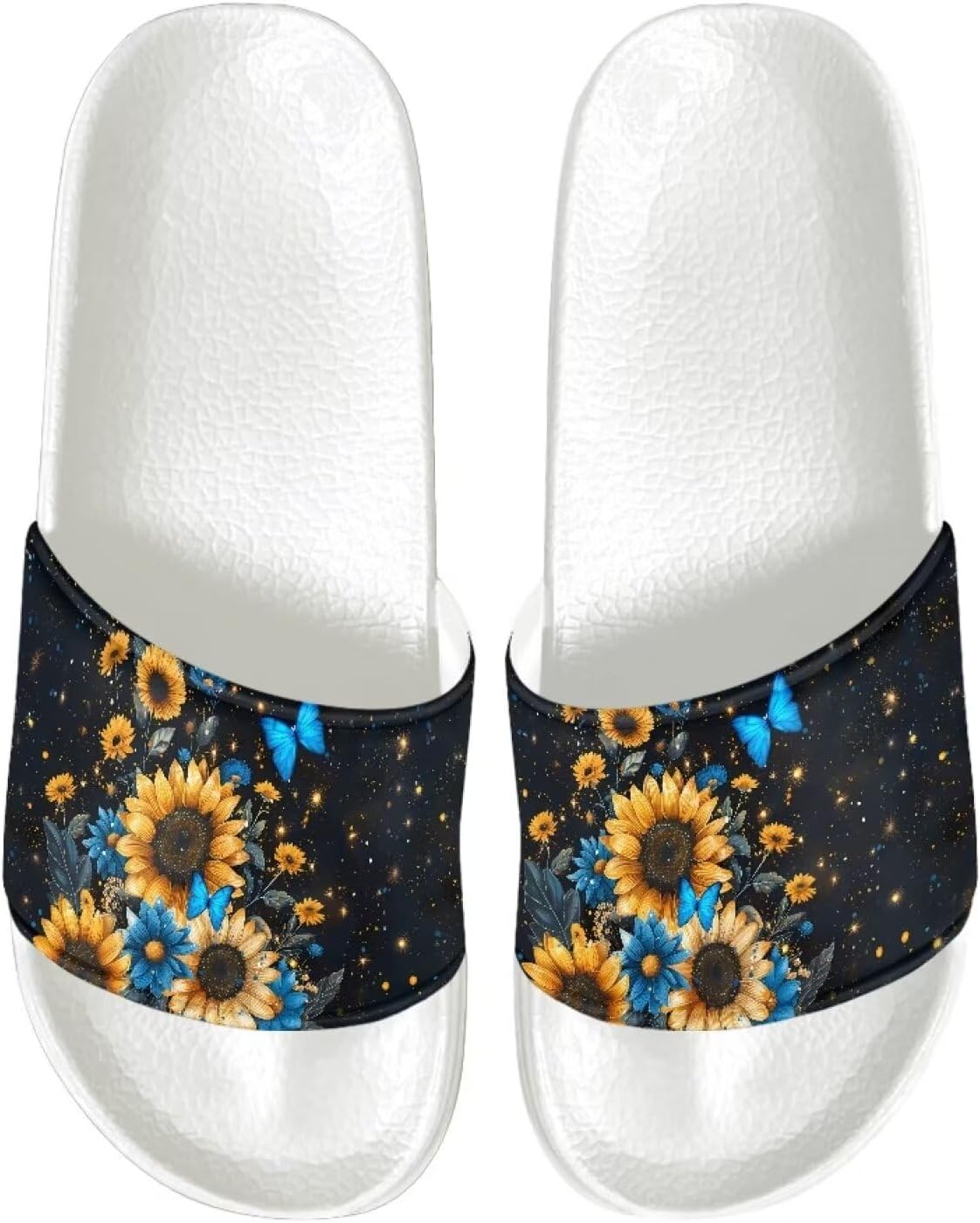 

Женские шлепанцы JUDENTIDOS, нескользящие летние тапочки для дома для девочек, шлепанцы на плоской подошве, Sunflower Butterfly