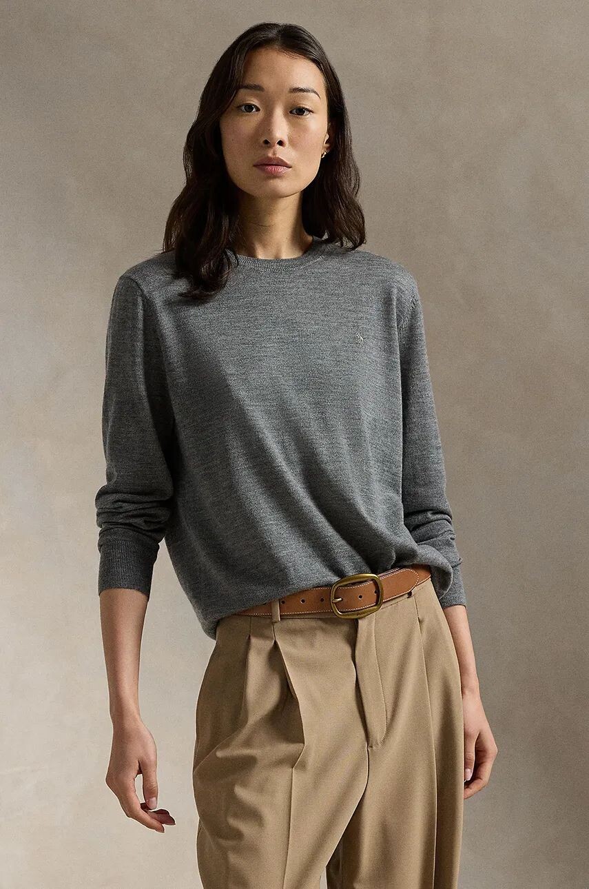 Шерстяной свитер Polo Ralph Lauren, серый