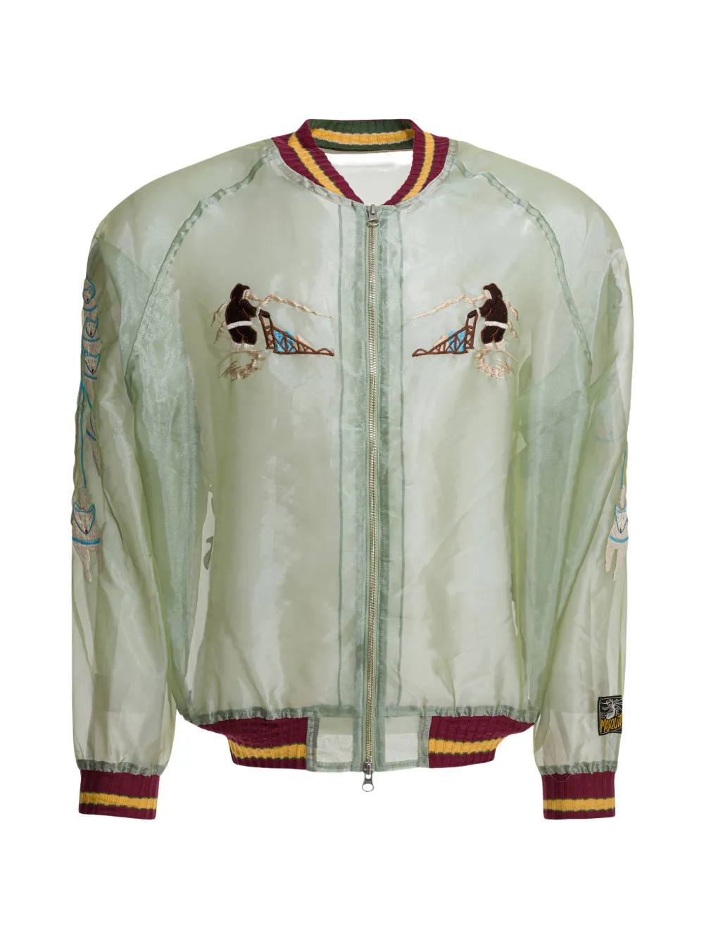 

Вышитое пальто на молнии Kapital, зеленый