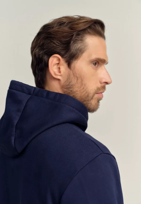 Худи стандартного кроя с меланжевым эффектом Next, Burgandy Red Navy Blue Ecru White — фото 3