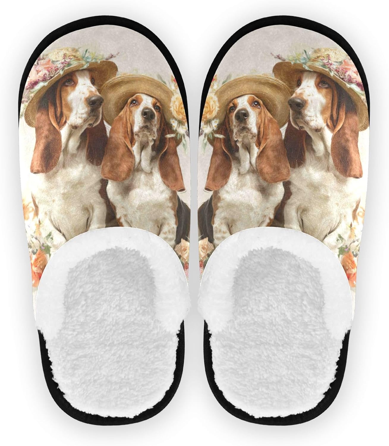 

Домашние спа-тапочки для женщин и мужчин, удобные домашние тапочки для путешествий, мягкие тапочки с эффектом памяти, противоскользящие, для отеля и спальни Dussdil, Basset Hounds