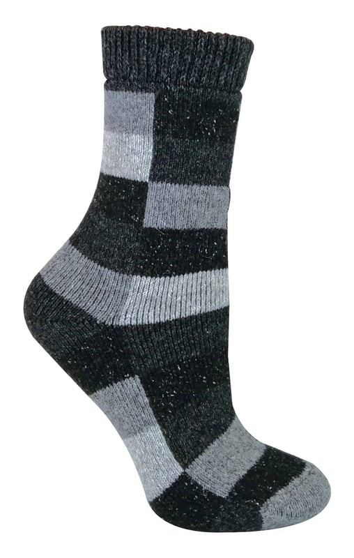 

Дышащие носки из смесовой шерсти с клетчатым узором Sock Snob, серый