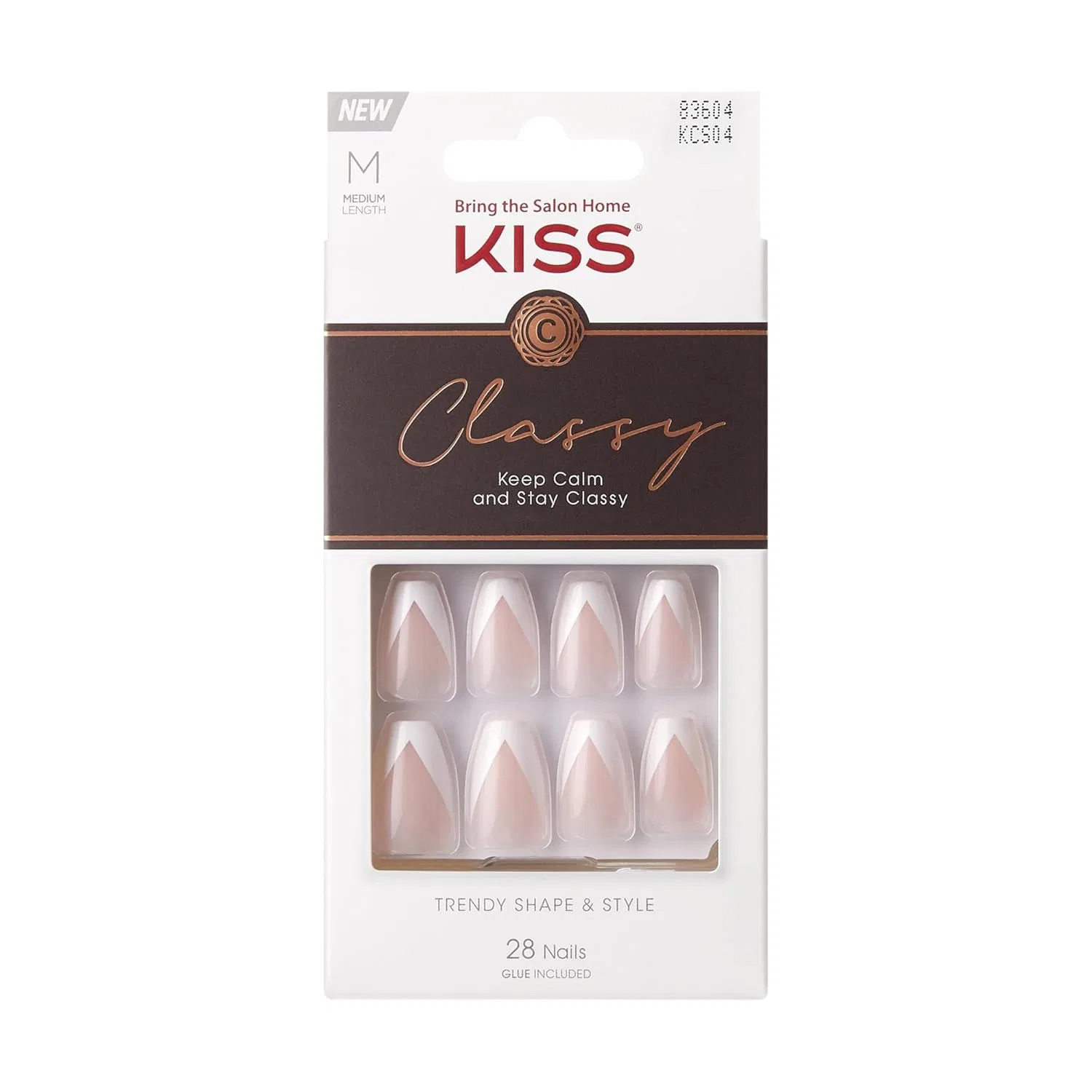 Накладные ногти KISS Classy Nails Silk Dress Medium Kiss, Pink