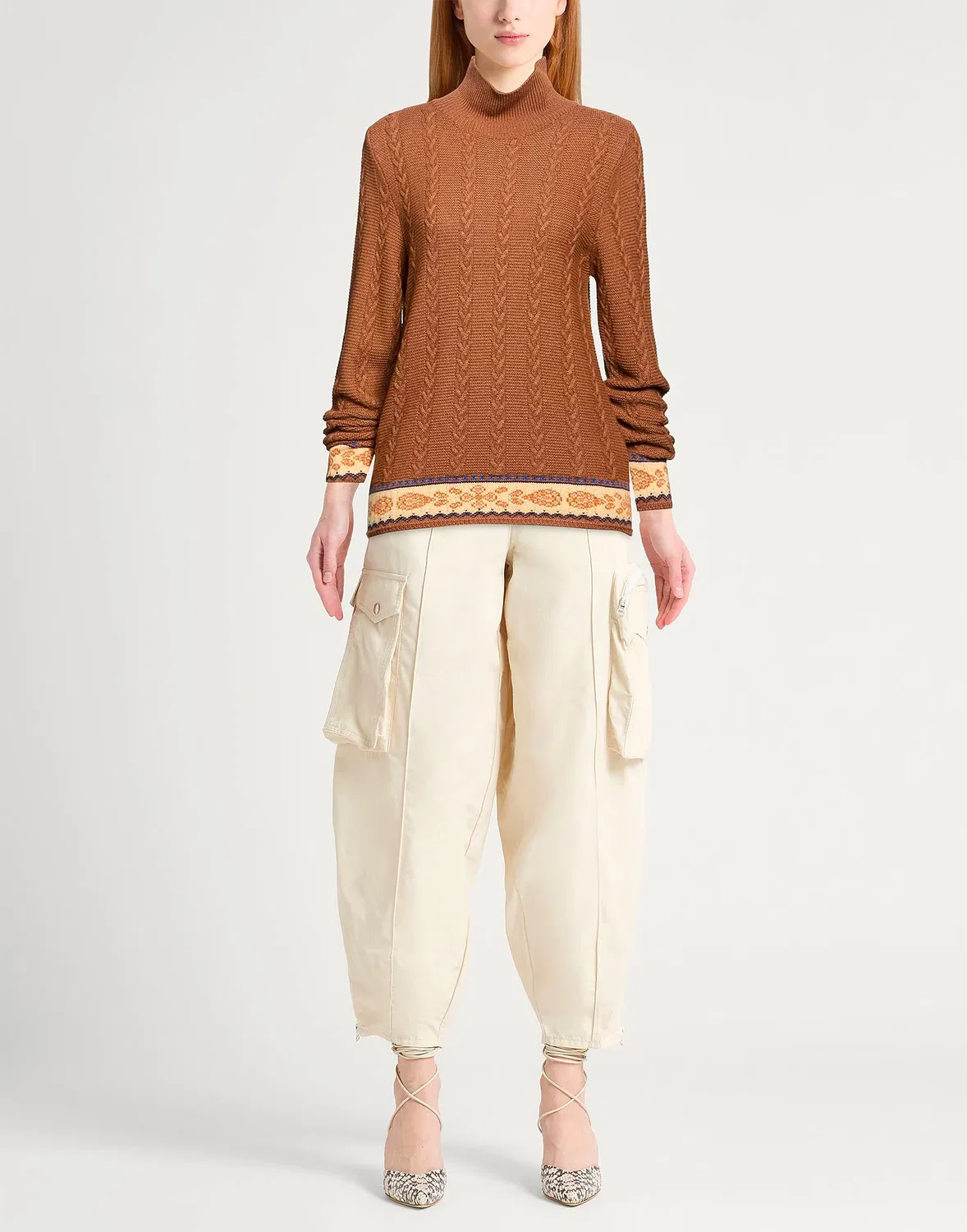 Водолазка из шерсти ETRO Camel — фото 2