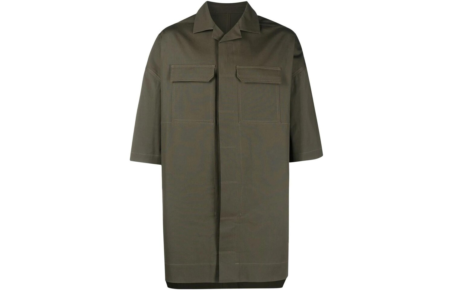 

Рубашка мужская армейский зеленый Rick Owens, зеленый