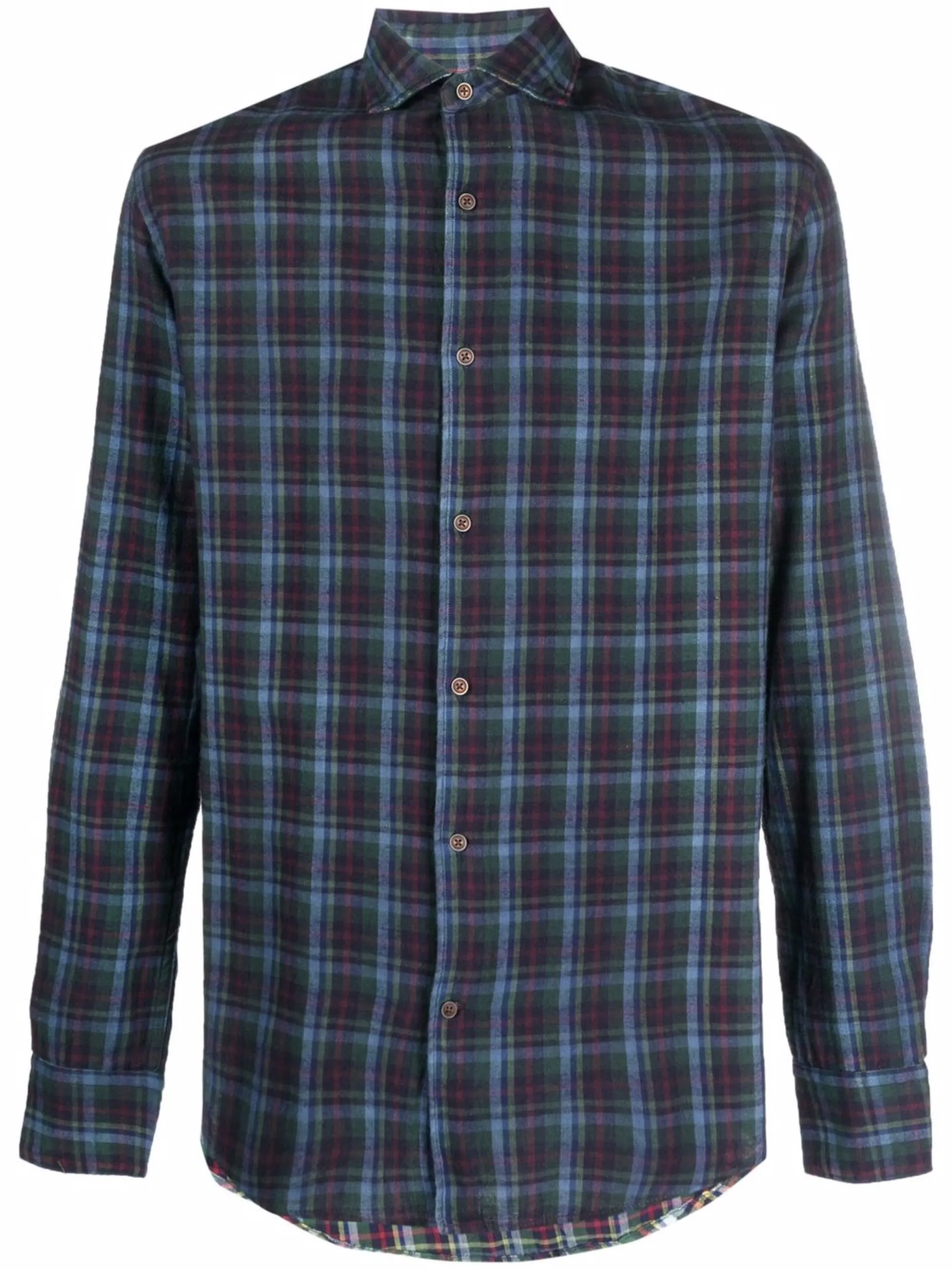 

Клетчатая рубашка с длинными рукавами Deperlu, синий