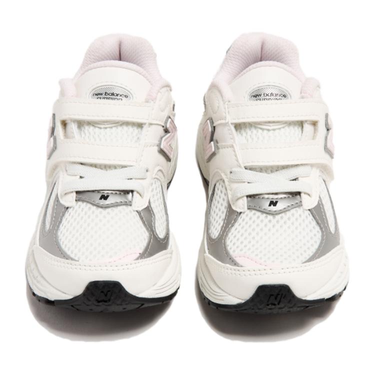 Детские кроссовки New Balance 2002R, белые с розовыми акцентами — фото 3